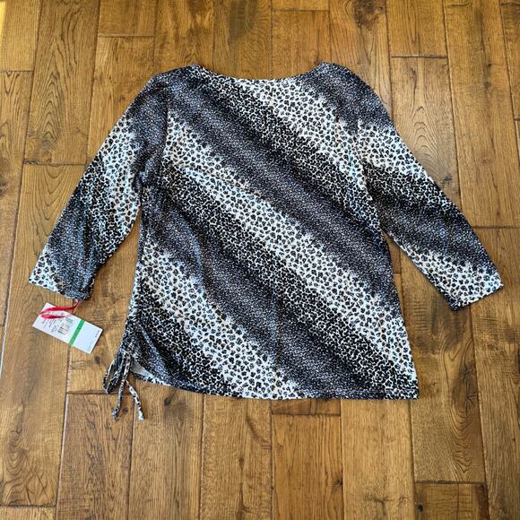 Lot Of 4 Womens L Ruby Rd. Dress Blouse Bundle Black Grey Red Floral Button Up - Picture 4 of 13